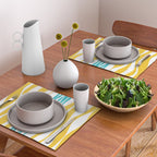 Ebb and Flow - Turquoise & Yellow Placemat Gallery Image 2