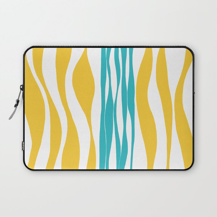 Ebb and Flow - Turquoise & Yellow Laptop Sleeve