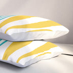 Ebb and Flow - Turquoise & Yellow Pillow Sham Gallery Image 3