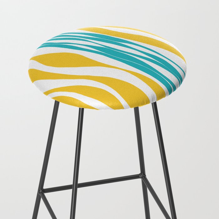 Ebb and Flow - Turquoise & Yellow Stool Gallery Image 2