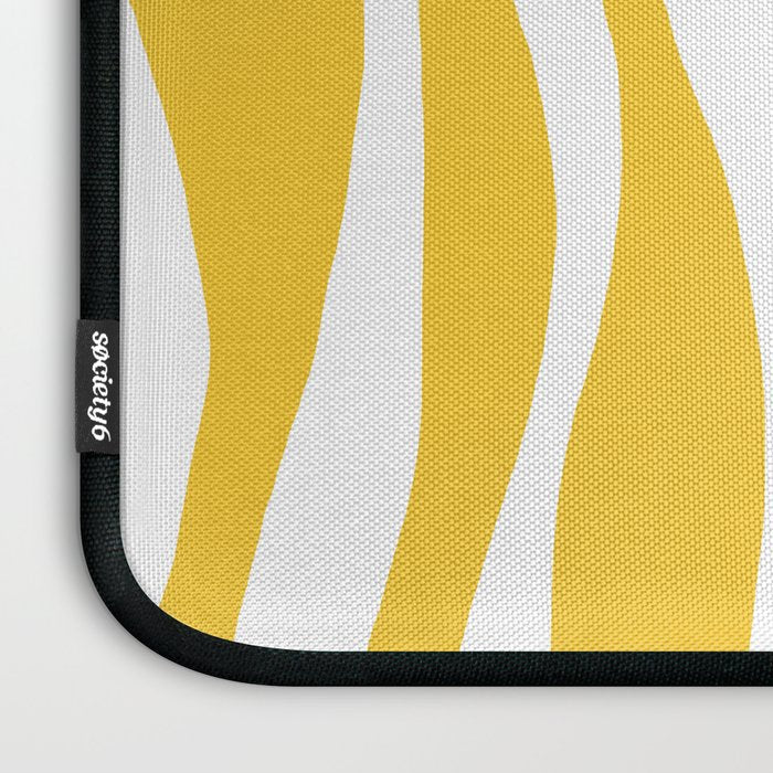 Ebb and Flow - Turquoise & Yellow Laptop Sleeve Gallery Image 3