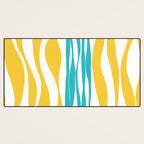 Ebb and Flow - Turquoise & Yellow Desk Mat Gallery Image 3