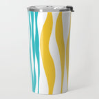 Ebb and Flow - Turquoise & Yellow Travel Mug Gallery Image 2