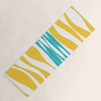 Ebb and Flow - Turquoise & Yellow Yoga Mat Gallery Image 1
