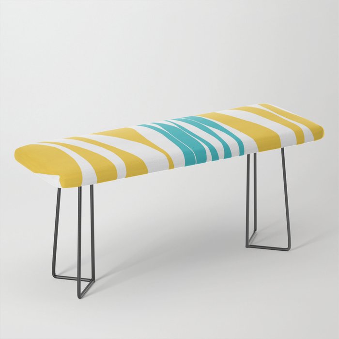 Ebb and Flow - Turquoise & Yellow Bench Gallery Image 1