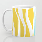 Ebb and Flow - Turquoise & Yellow Coffee Mug Gallery Image 3