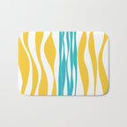 Ebb and Flow - Turquoise & Yellow Bath Mat Gallery Image 1