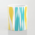 Ebb and Flow - Turquoise & Yellow Coffee Mug Gallery Image 4