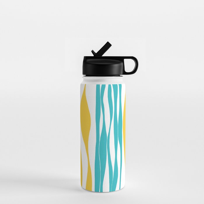 Ebb and Flow - Turquoise & Yellow Water Bottle Gallery Image 1