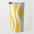 Ebb and Flow - Turquoise & Yellow Travel Mug Gallery Image 3