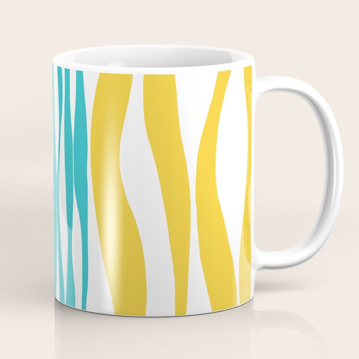 Ebb and Flow - Turquoise & Yellow Coffee Mug