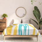 Ebb and Flow - Turquoise & Yellow Comforter Gallery Image 3