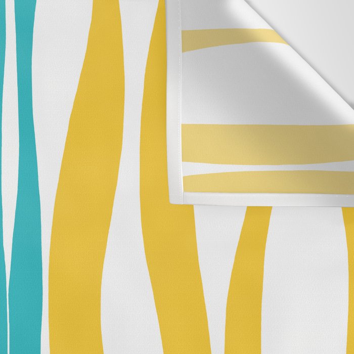 Ebb and Flow - Turquoise & Yellow Wall Tapestry Gallery Image 3
