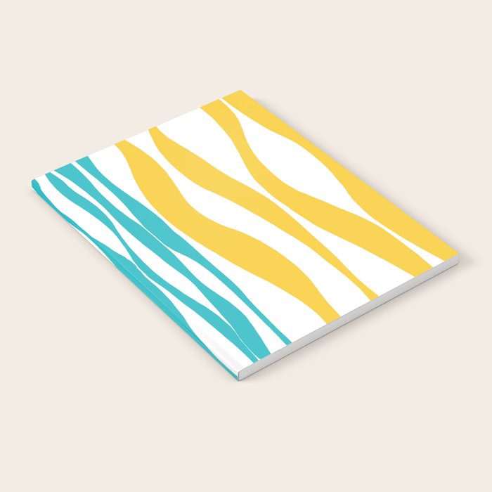 Ebb and Flow - Turquoise & Yellow Notebook Gallery Image 1