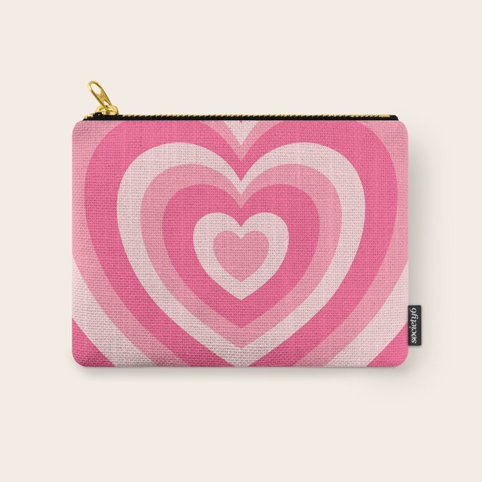 Hypnotic Pink Hearts Carry All Pouch Gallery Image 1