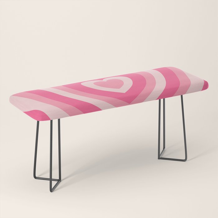 Hypnotic Pink Hearts Bench Gallery Image 1