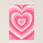 Hypnotic Pink Hearts Stationery Card Gallery Image 2