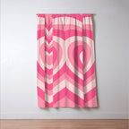 Hypnotic Pink Hearts Window Curtain Gallery Image 3
