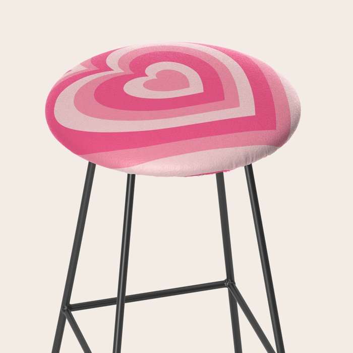 Hypnotic Pink Hearts Stool Gallery Image 2