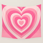 Hypnotic Pink Hearts Wall Tapestry Gallery Image 4