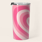 Hypnotic Pink Hearts Travel Mug Gallery Image 3