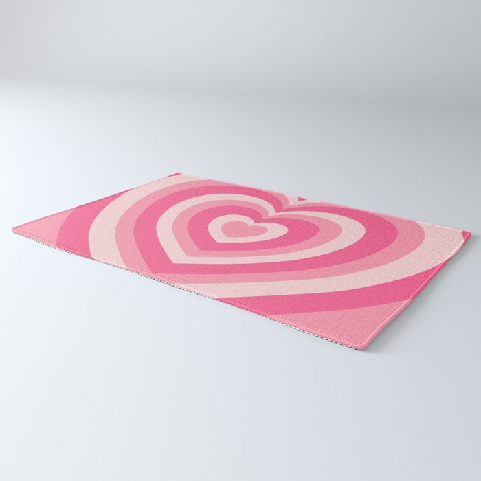 Hypnotic Pink Hearts Rug Gallery Image 3