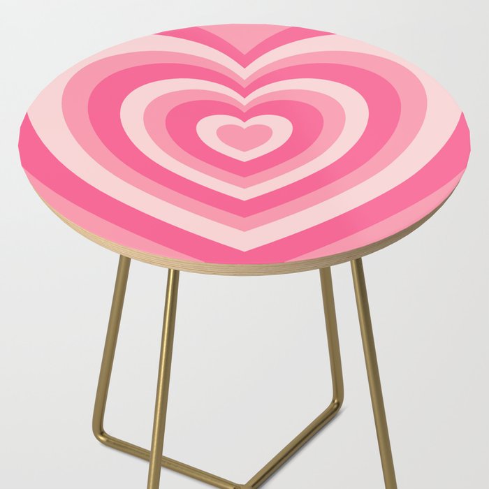 Hypnotic Pink Hearts Side Table Gallery Image 2