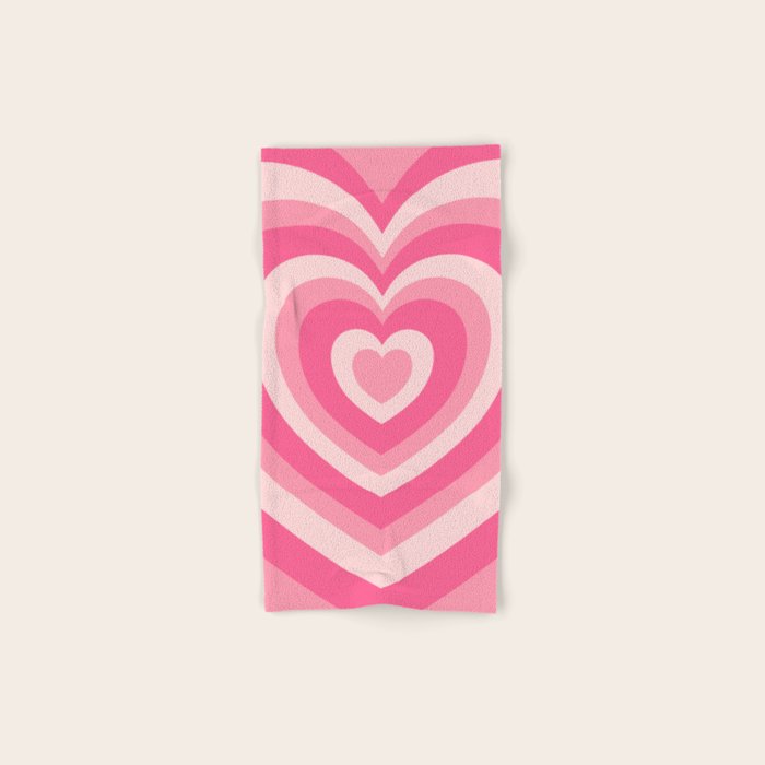 Hypnotic Pink Hearts Bath Towel Gallery Image 1
