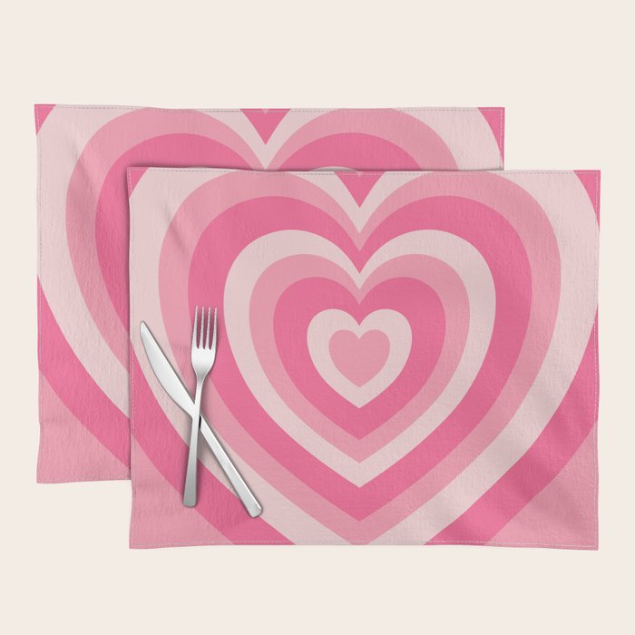 Hypnotic Pink Hearts Placemat Gallery Image 1