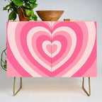 Hypnotic Pink Hearts Credenza Gallery Image 1