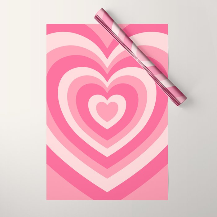 Hypnotic Pink Hearts Wrapping Paper Gallery Image 1