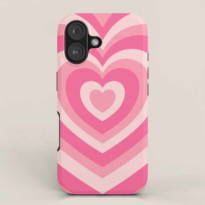 Hypnotic Pink Hearts iPhone Case Gallery Image 1