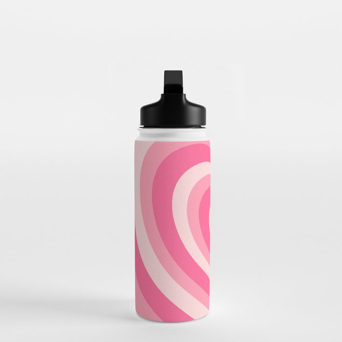 Hypnotic Pink Hearts Water Bottle Gallery Image 3