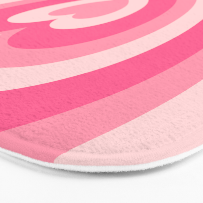 Hypnotic Pink Hearts Bath Mat Gallery Image 3