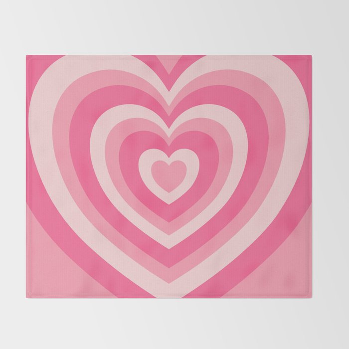 Hypnotic Pink Hearts Throw Blanket Gallery Image 2