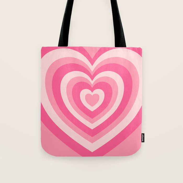 Hypnotic Pink Hearts Tote Bag Gallery Image 1