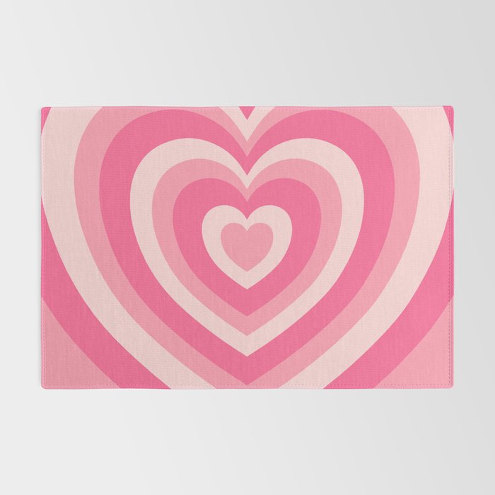 Hypnotic Pink Hearts Rug Gallery Image 2