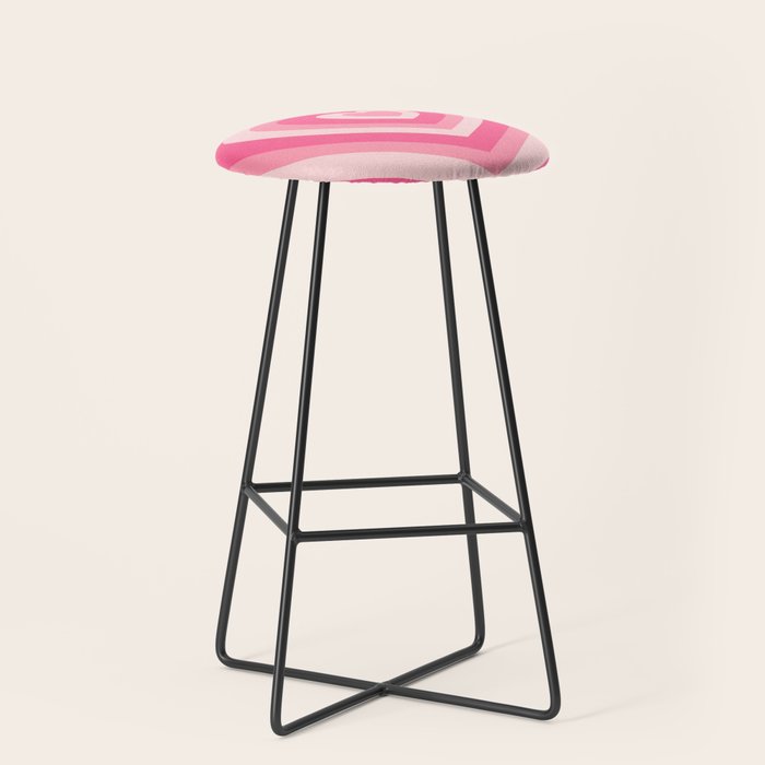 Hypnotic Pink Hearts Stool Gallery Image 1