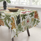 Antique Italian Floral Textile Print Tablecloth Gallery Image 3