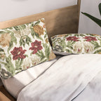 Antique Italian Floral Textile Print Pillow Sham Gallery Image 2