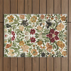 Antique Italian Floral Textile Print Outdoor Rug Gallery Image 1