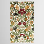 Antique Italian Floral Textile Print Tablecloth Gallery Image 2