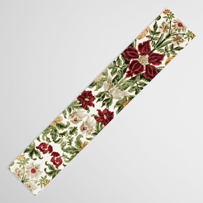 Antique Italian Floral Textile Print Table Runner Gallery Image 3