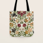 Antique Italian Floral Textile Print Tote Bag Gallery Image 1