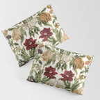 Antique Italian Floral Textile Print Pillow Sham Gallery Image 3
