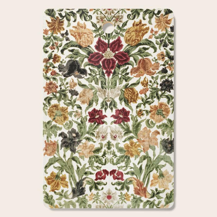 Antique Italian Floral Textile Print Cutting Board Gallery Image 1