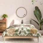 Antique Italian Floral Textile Print Comforter Gallery Image 3