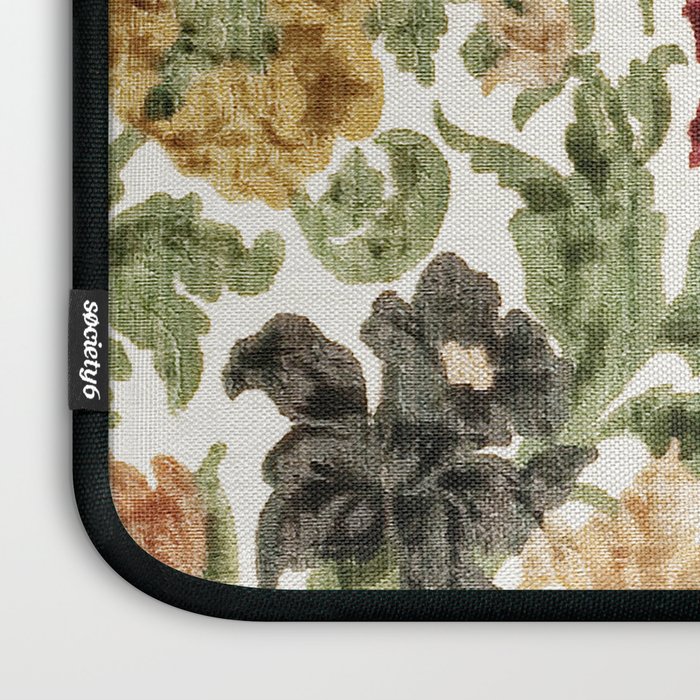 Antique Italian Floral Textile Print Laptop Sleeve Gallery Image 3