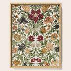 Antique Italian Floral Textile Print Serving Tray Gallery Image 1