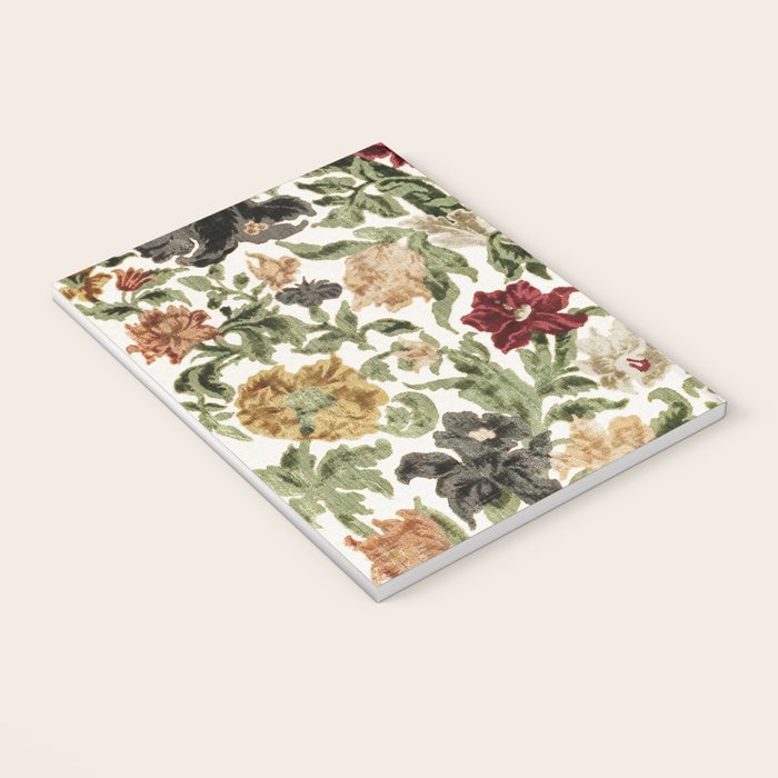 Antique Italian Floral Textile Print Notebook Gallery Image 3